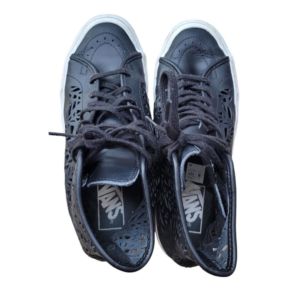 Vans Sk8-Hi Decon Leaves/Black Ankle-High Leather Sneaker Women's US 7.5 - Picture 5 of 8